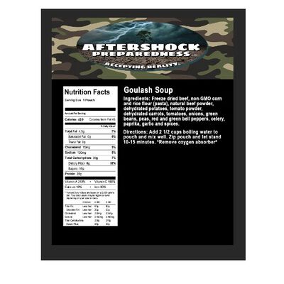 Goulash Soup | 1 Pouch | Aftershock Preparedness, , large